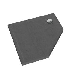 Schedpol Caspar New Grey Stone cădiță de duș pentagonală 80x80 cm gri 3.2397/S/ST