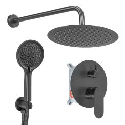 Rea Drop set de duș ascuns cu duș de ploaie grafit REA-P9661