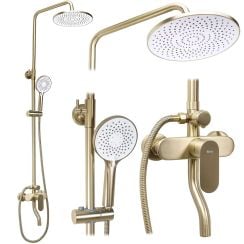 Rea Drop set de duș perete cu duș de ploaie auriu REA-P7063