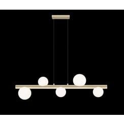Zuma Line Fores lampă suspendată 5x33 W auriu P0574-05N-V6AA