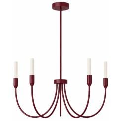 Argon Augustine lampă suspendată 5x6 W alb-burgundia 2203
