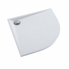 Schedline Libra Grooved White Stone cădiță de duș semirotundă 90x90 cm alb 3SP.L1O-9090/B/GR
