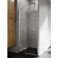 New Trendy Kalibra uși de duș 80 cm înclinabilă crom luciu/sticlă transparentă D-1001A