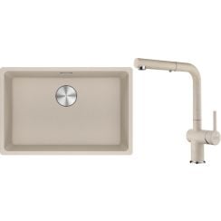 Set chiuvetă din granit Franke Maris 125.0751.421, baterie bucătărie Franke Active 115.0653.388