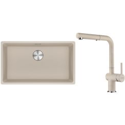 Set chiuvetă din granit Franke Maris 125.0751.422, baterie bucătărie Franke Active 115.0653.388