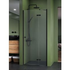 New Trendy Kalibra Black uși de duș 90 cm înclinabilă negru mat/sticlă transparentă D-1017A