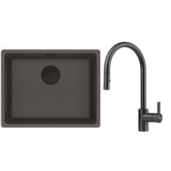 Set chiuvetă din granit Franke Maris 125.0737.995, baterie bucătărie Franke Eos 115.0613.671