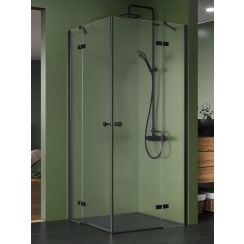 New Trendy Kalibra Black cabină de duș 120x80 cm dreptunghiular negru mat/sticlă transparentă K-5100