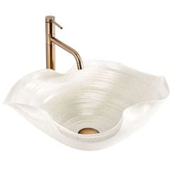 Rea HM Handmande lavoar 54x40 cm de blat maro/bej luciu REA-U6329