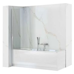 Rea Lagos paravan cadă 70 cm o piesă crom /sticlă transparentă REA-W7639