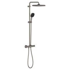 Grohe Vitalio Comfort set de duș perete cu termostat cu duș de ploaie Brushed Hard Graphite 26696AL1