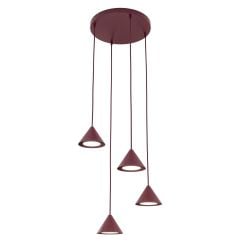 Emibig Elit lampă suspendată 4x10 W burgundia 1813/4PREM