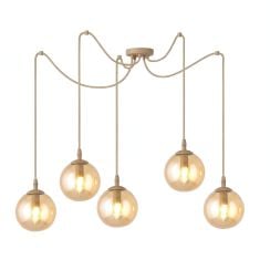 Emibig Gigi lampă suspendată 5x10 W bej 1824/5