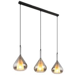 Globo Lighting Geeky lampă suspendată 3x60 W negru-fumuriu 15542-3