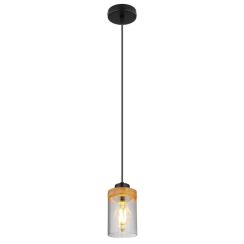 Globo Lighting Finca lampă suspendată 1x40 W negru-fumuriu 15557H
