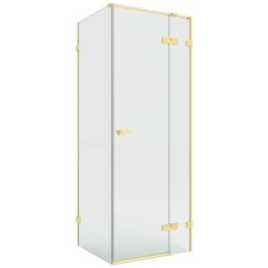 New Trendy Eventa Gold Brushed cabină de duș 120x90 cm dreptunghiular auriu periat/sticlă transparentă EXK-8282
