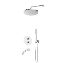 Set baterie cadă-duș Oltens Katla 34600100, cap de duș Oltens Pluva 37010100, 39100100, 39400100, 37102100, 39304100, 37200100