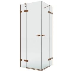 New Trendy Eventa Copper Brushed cabină de duș 120x90 cm dreptunghiular cupru periat/sticlă transparentă EXK-8077