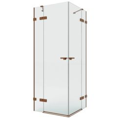 New Trendy Eventa Copper Brushed cabină de duș 120x100 cm dreptunghiular cupru periat/sticlă transparentă EXK-8090
