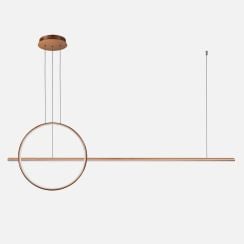 Altavola Design Ledowe Okręgi lampă suspendată 1x23 W cupru LA087/PX143_40_4k_copper_dimm