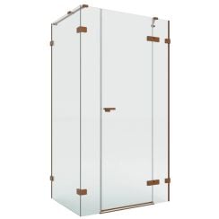 New Trendy Eventa Copper Brushed cabină de duș 110x80 cm dreptunghiular cupru periat/sticlă transparentă EXK-8094