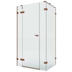 New Trendy Eventa Copper Brushed cabină de duș 110x90 cm dreptunghiular cupru periat/sticlă transparentă EXK-8099