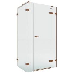 New Trendy Eventa Copper Brushed cabină de duș 150x100 cm dreptunghiular cupru periat/sticlă transparentă EXK-8110