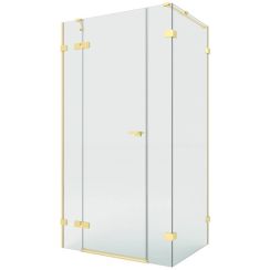 New Trendy Eventa Gold Brushed cabină de duș 110x80 cm dreptunghiular auriu periat/sticlă transparentă EXK-8326