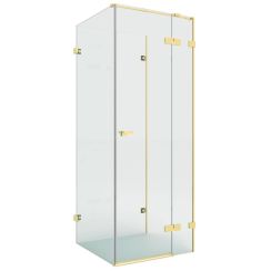New Trendy Eventa Copper Brushed cabină de duș 100x80 cm dreptunghiular auriu periat/sticlă transparentă EXK-8373