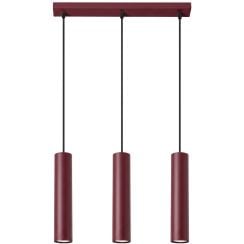 Sollux Lighting Lagos lampă suspendată 3x10 W burgundia SL.2082