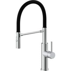 Ruvetti Miku baterie bucătărie pe picior oţel inoxidabil-negru 1012BS