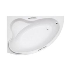 Besco Ada cadă de colț 140x90 cm partea stângă alb ADL-140-O-BI