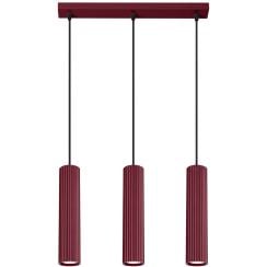 Sollux Lighting Karbon lampă suspendată 3x10 W burgundia SL.2302