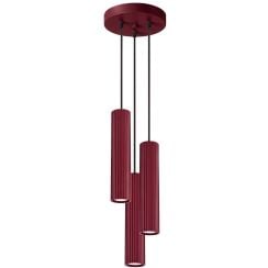 Sollux Lighting Karbon lampă suspendată 3x10 W burgundia SL.2303