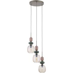 TK Lighting Zen New Brown lampă suspendată 3x10 W maro-bej 11877