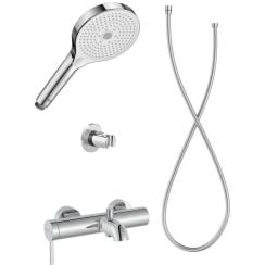 Set baterie cadă-duș Roca Ona A5A029EC00, duș de mână Roca Plenum A5B8114C00, A5B1350C00, A5B2118C00