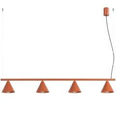 Sollux Lighting Nox lampă suspendată 4x10 W roșu SL.2556