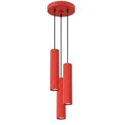 Sollux Lighting Karbon lampă suspendată 3x10 W roșu SL.2341