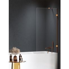 New Trendy Eventa Copper Brushed paravan cadă 60 cm o piesă cupru periat/sticlă transparentă EXK-8212