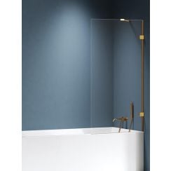 New Trendy Eventa Gold Brushed paravan cadă 50 cm o piesă auriu periat/sticlă transparentă EXK-8444