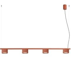 Sollux Lighting Aura lampă suspendată 4x10 W roșu SL.2699