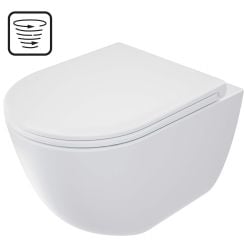 Deante Arnika vas wc cu capac soft-close agăţat fără margine cu spălare turbionară alb mat CGNDAZPW