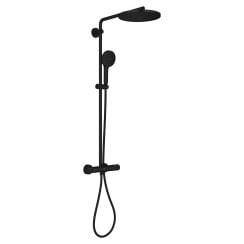 Grohe Vitalio Joy set de duș perete cu termostat cu duș de ploaie negru 1142242430