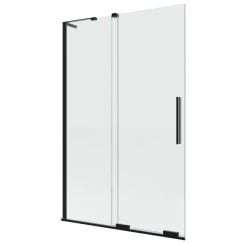 New Trendy Smart Black paravan cadă 110 cm două piese negru mat/sticlă transparentă EXK-4201-WL