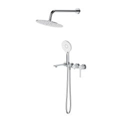 Cersanit Virgo set cadă și duș ascuns cu duș de ploaie crom S522-116