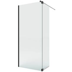 New Trendy Nesta Black cabină de duș walk-in 90x40 cm negru mat/sticlă transparentă K-5829