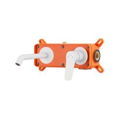 Invena Alonia baterie lavoar ascuns alb BP-70-U02