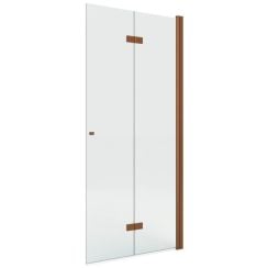 New Trendy New Soleo Copper Brushed perete cabină de duș walk-in 100 cm cupru periat/sticla transparentă K-5786