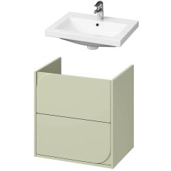 Set dulap Cersanit Crea II S1058-030, lavoar Cersanit Como K32-003-BOX